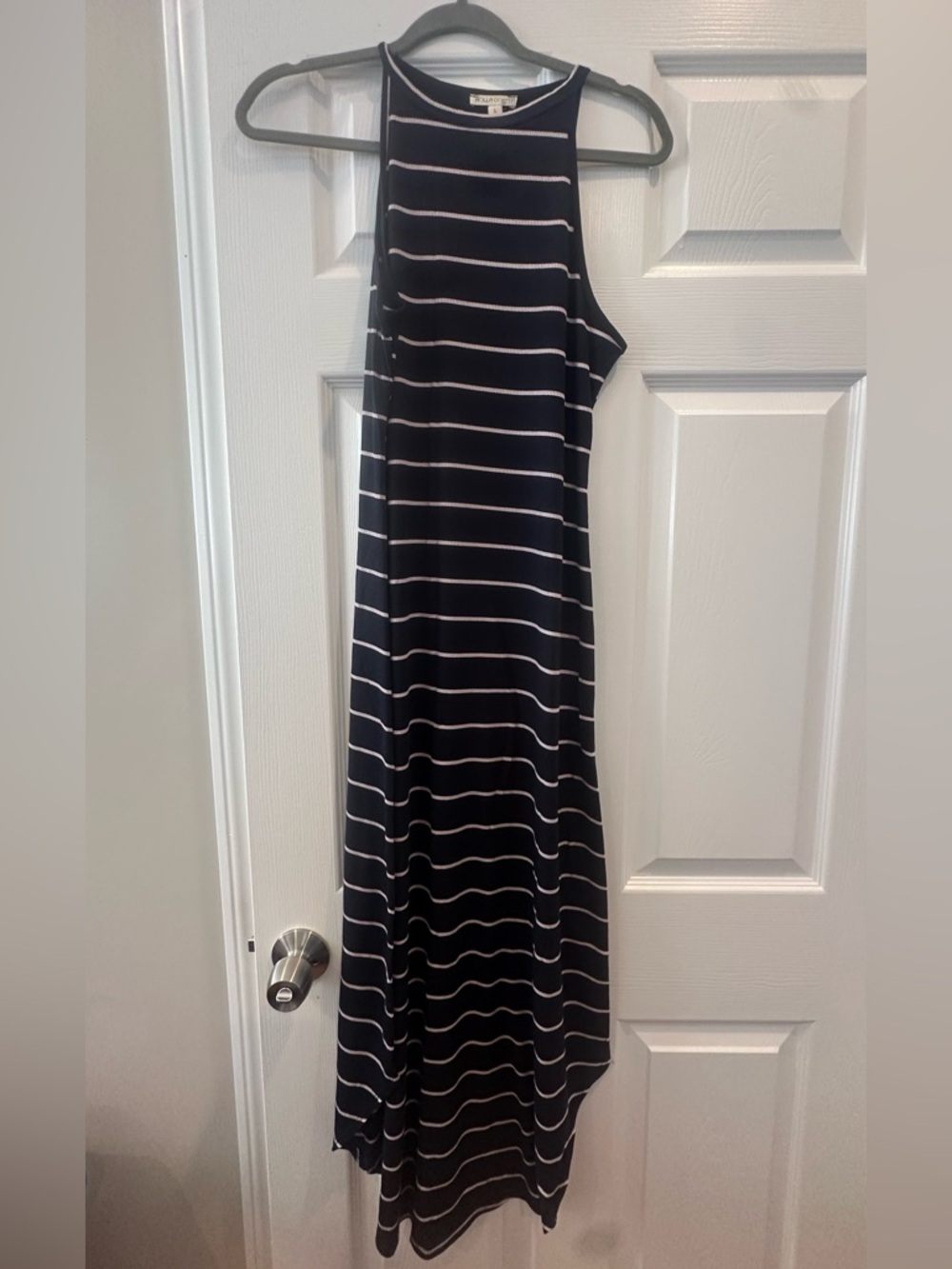 Rolla Coster Navy and White Striped Maxi Dress